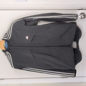 ADIDAS GREY  SPRING COAT WITH CAP SIZE MEDIUM